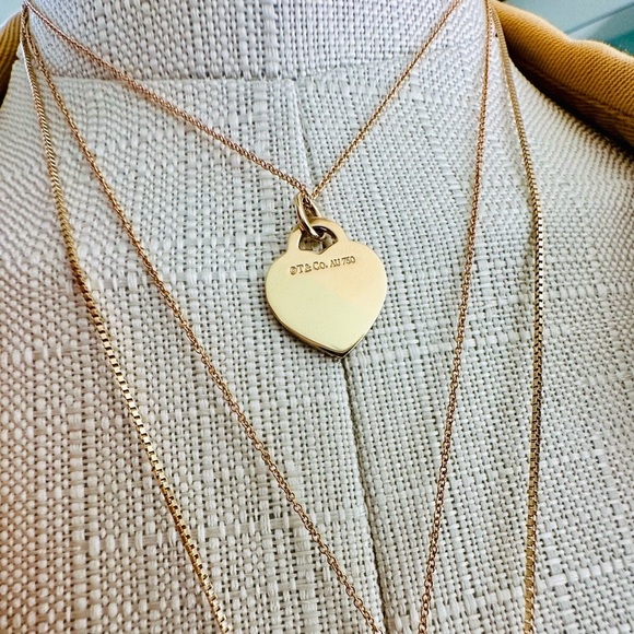 NEW Tiffany Small Yellow Gold Small Heart with Diamonds ONLY - Picture 4 of 5